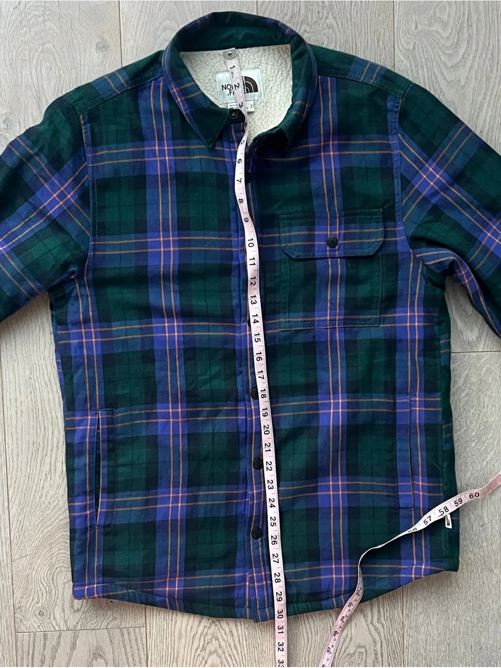 The North Face Men's Size S Fleece Lined Plaid Shacket Shirt Jacket